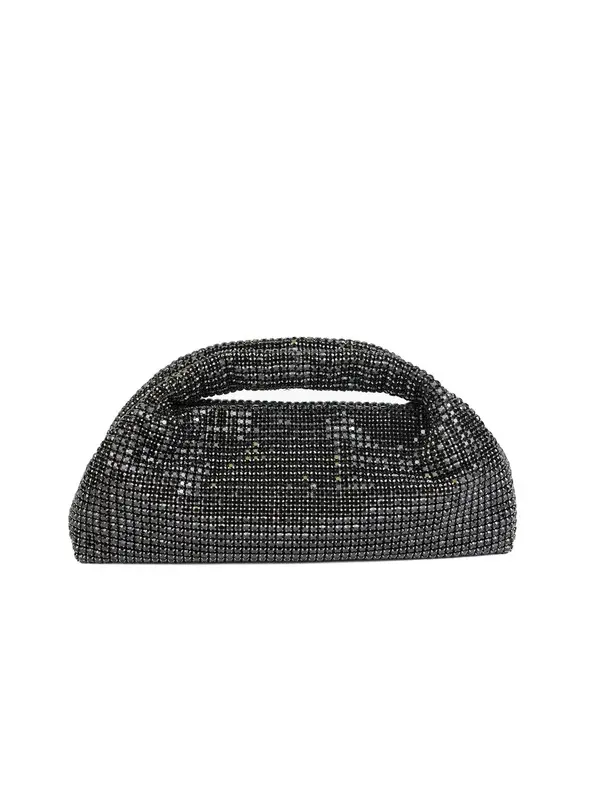 Crystal Mesh Top-Handle "Hobo" Clutch Bag