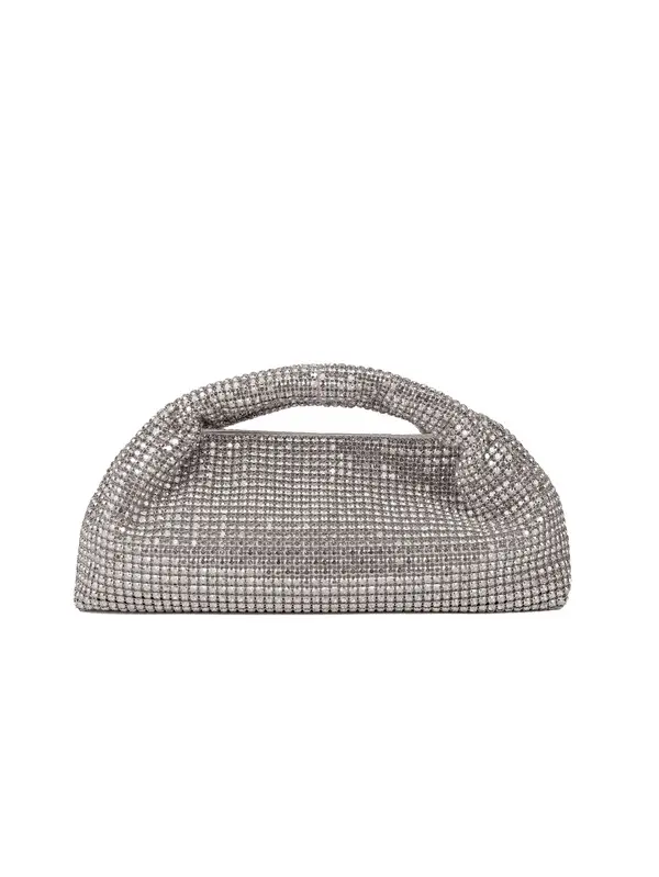 Crystal Mesh Top-Handle "Hobo" Clutch Bag