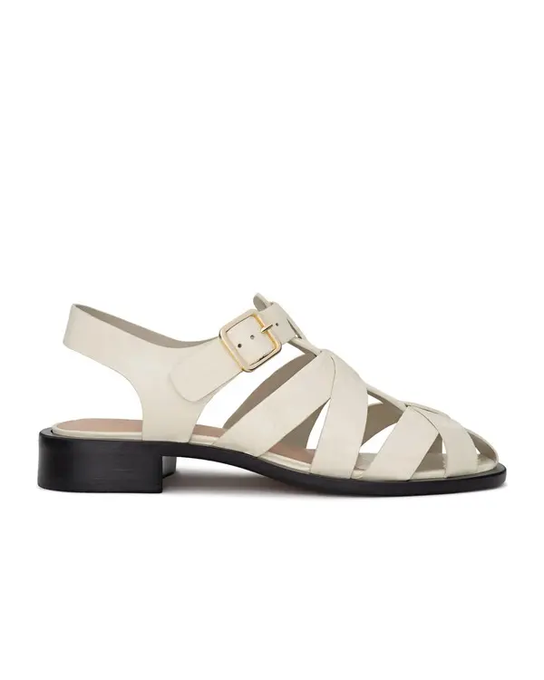 Patent Leather Fisherman Low Heel Sandals