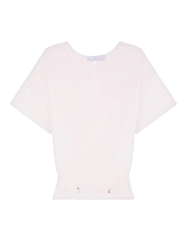 Open-Back Linen Short Sleeve T-shirt
