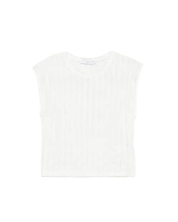 Sleeveless Ribbed Knit Tank Top