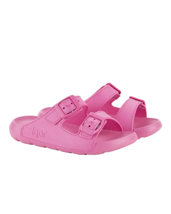 Kids Girls Pink Two Straps Jelly Slippers