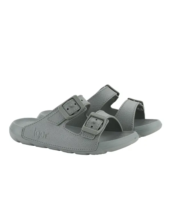 Kids Boys Olive Two Straps Jelly Slippers Image