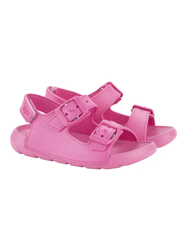 Kids Girls Pink Jelly Sandals with Adjustable Straps