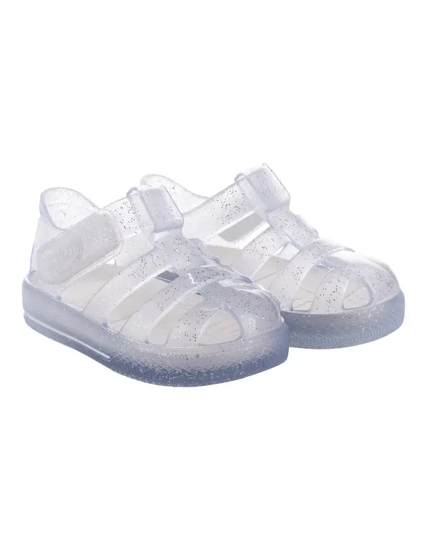 Kids Baby Girl Clear Star Glitter Transparent Jelly Sandals