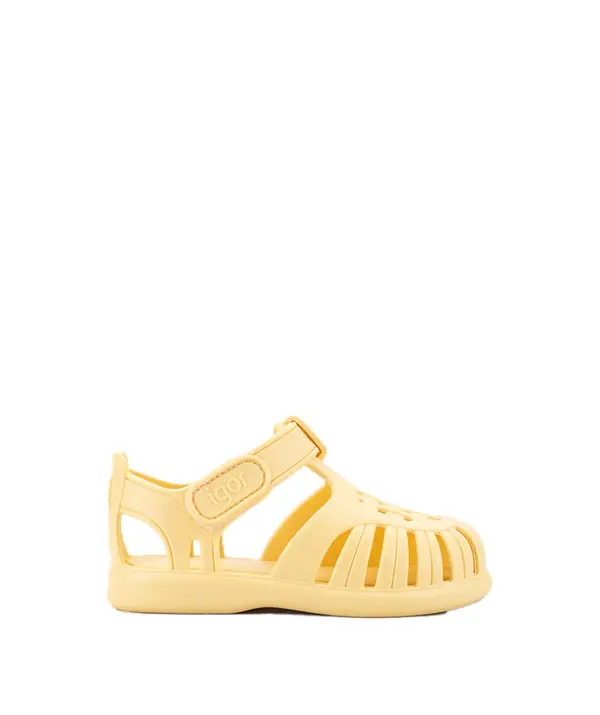 Kids Baby Girl Yellow Tobby Solid Jelly Sandals