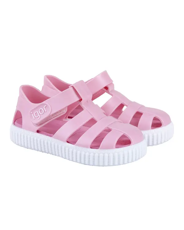Kids Girls Classic Pink Nico Jelly Sandals