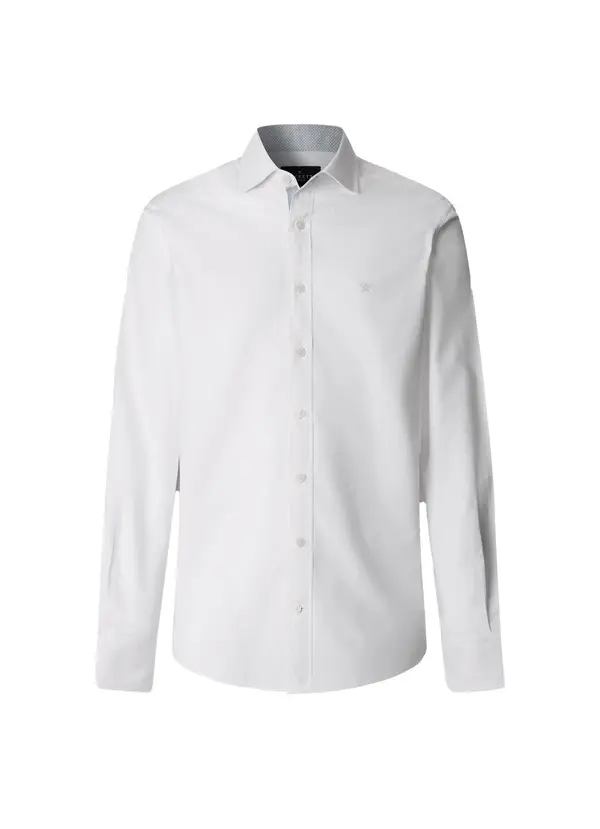 Tailored Fit White Oxford Multi-Trim Shirt