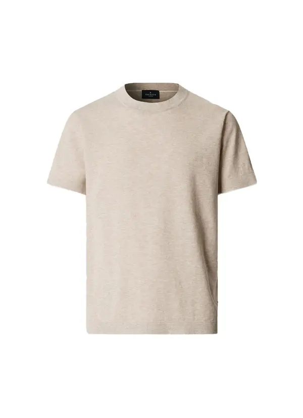 Cotton-Linen Knitted Short Sleeve T-Shirt
