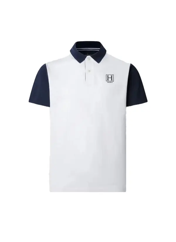 Classic Fit Short Sleeve Branded Quad Polo