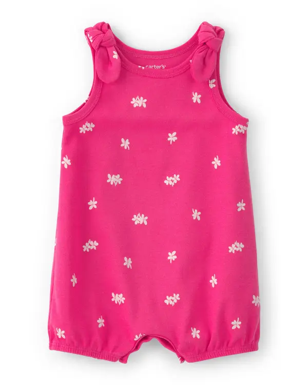 Kids Baby Girl Floral Sleeveless Romper - Pink