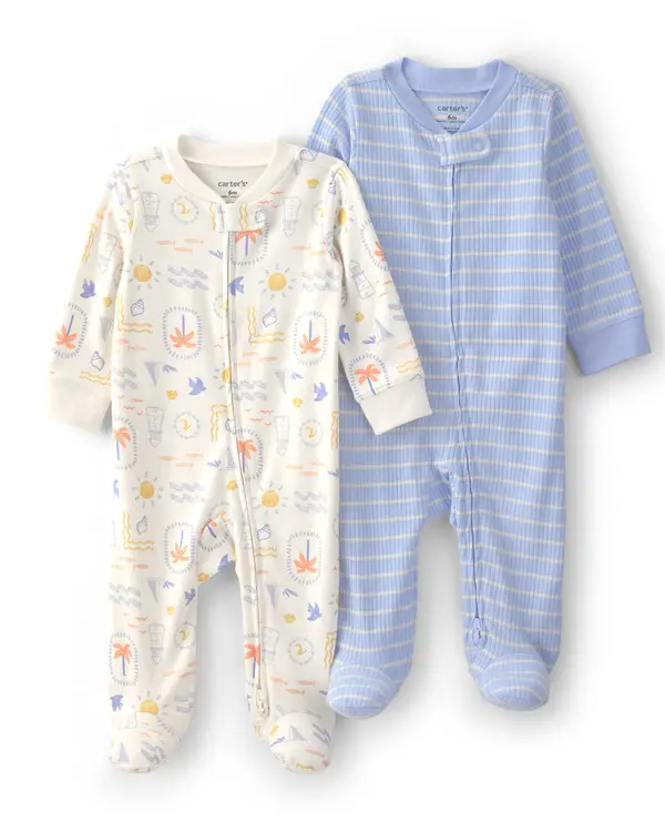 Kids Baby Boy 2-Pack Santori Sleep & Play Pajamas