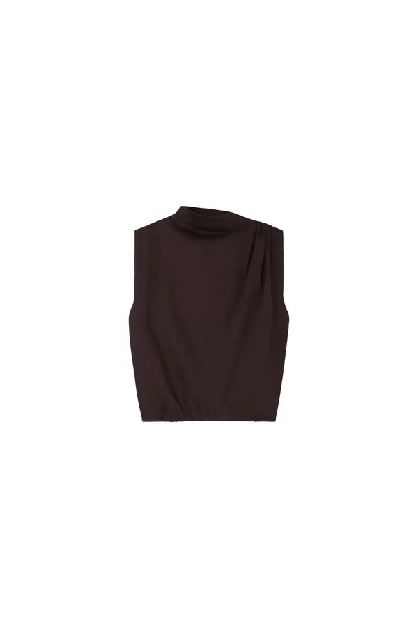 Idris Oversized Sleeveless High-neck Top  Image