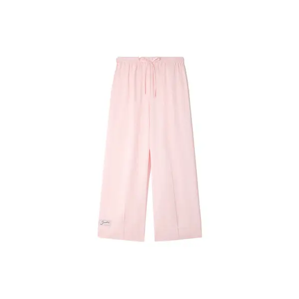 Satin-Effect Wide-Leg Trousers