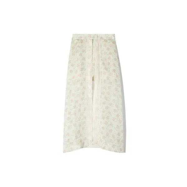 High Waisted Floral Print Maxi Skort