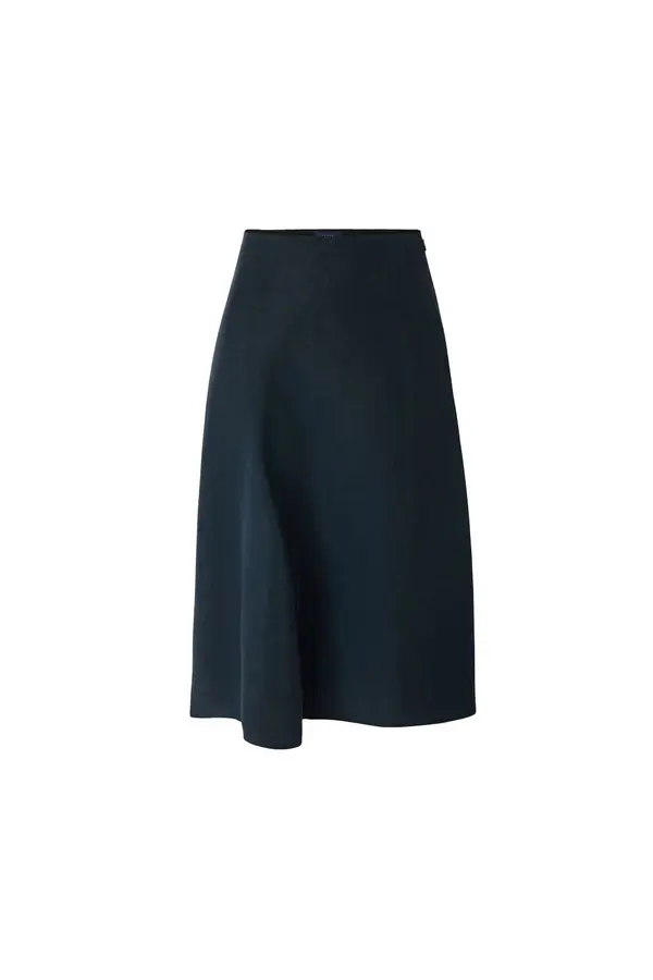 Lyocell & Linen Fitted Flared Skirt Image