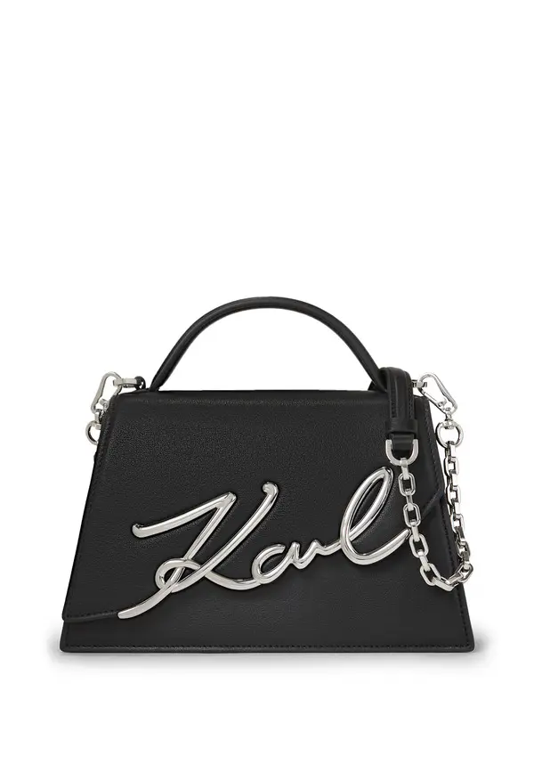 K/Signature Medium Leather Crossbody Bag  Image