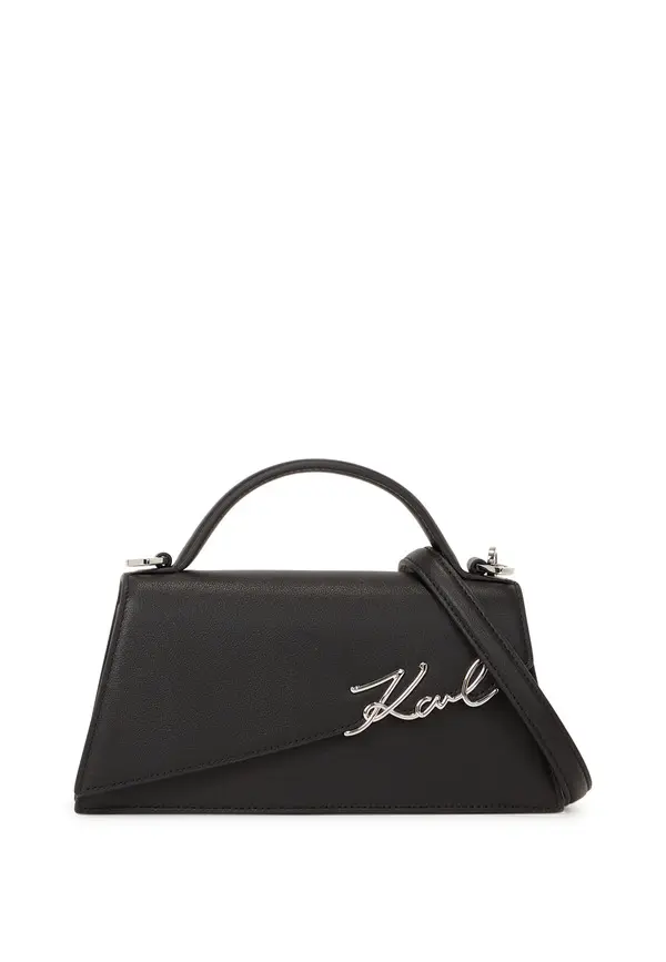 K/Signature Slim Leather Shoulder Bag with Chain Image