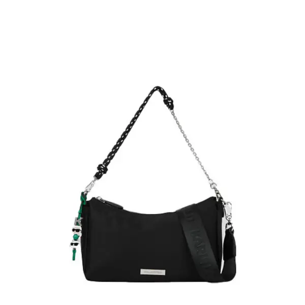 K/Ikonik Nylon Shoulder Bag with Rope & Chain Straps Image