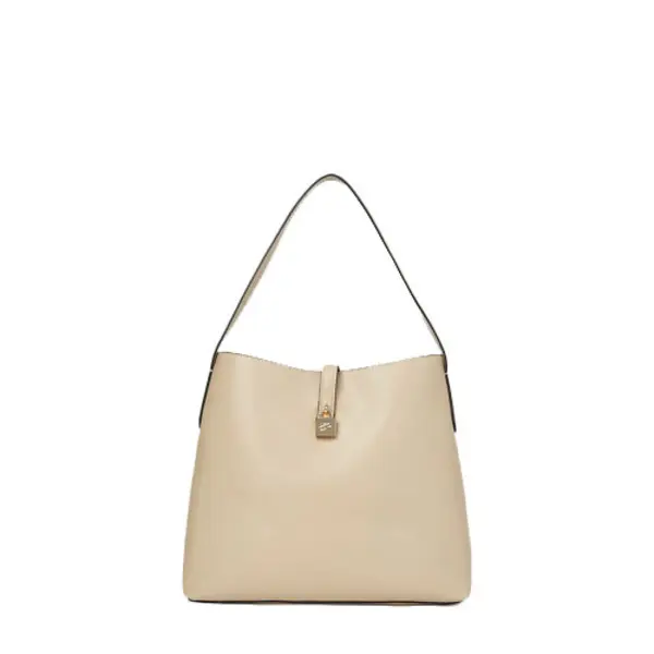 K/Autograph Padlock Leather Large Shoulder Bag