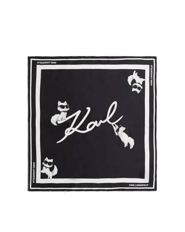 Choupette Signature Silk Square Scarf Image