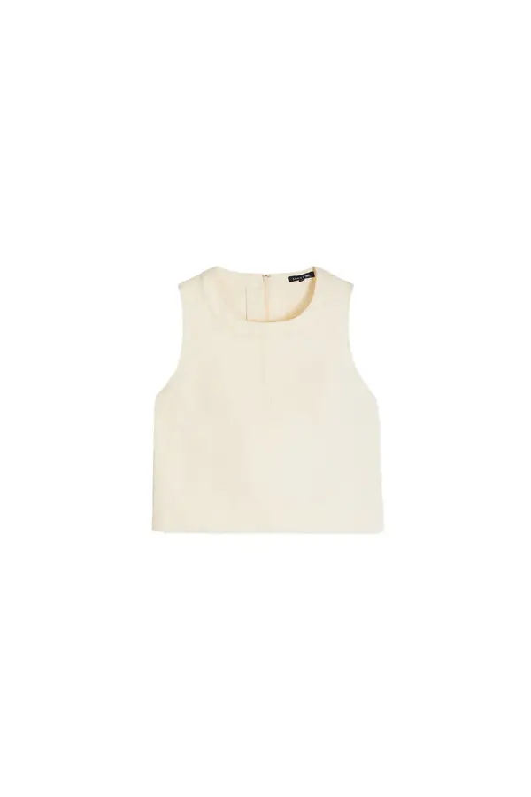 Pampa Sleeveless Cropped Shell Top
