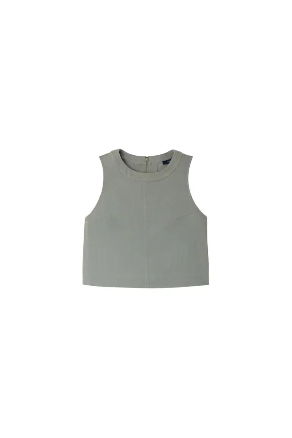 Pampa Sleeveless Cropped Shell Top