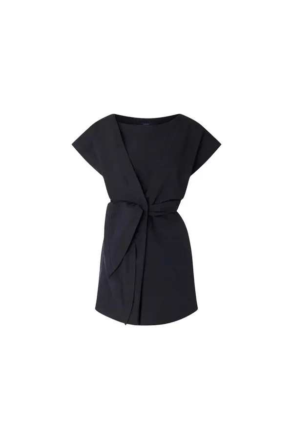 Straight Cut Hallie Short Knotted Dress  Image