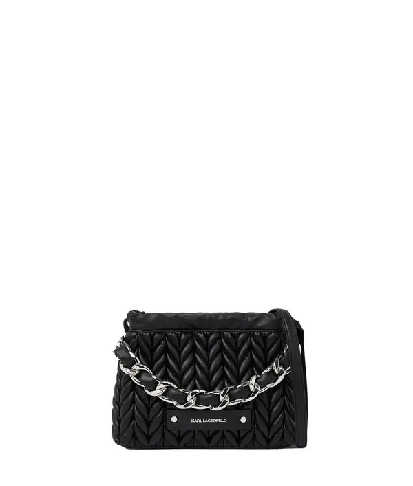 K/Weave Quilted Leather Crossboy Bag with Chain