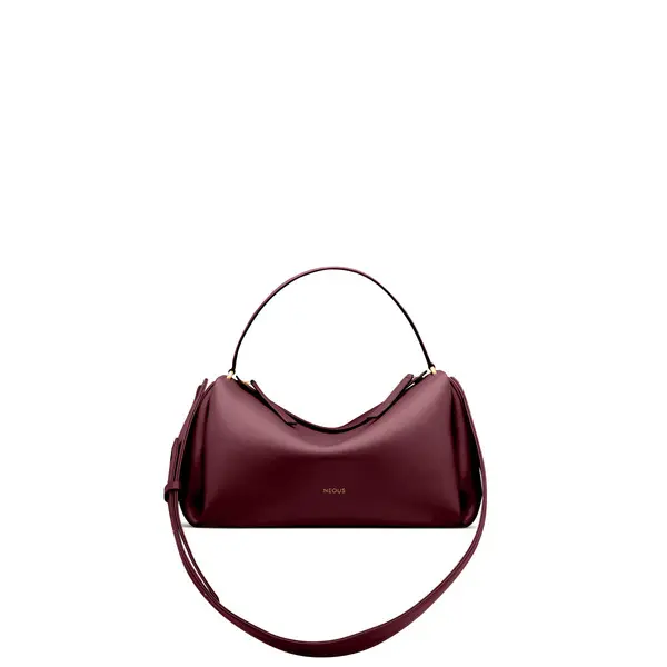 Leather Hobo Shoulder Bagwith Gold Tone Hardware Image