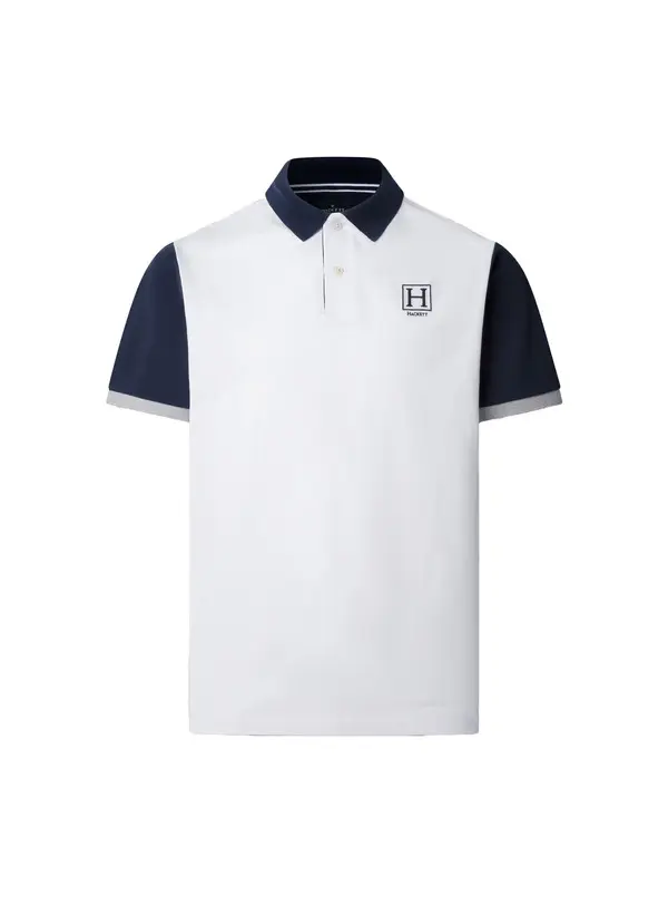 Classic Fit Short Sleeve Branded Quad Polo