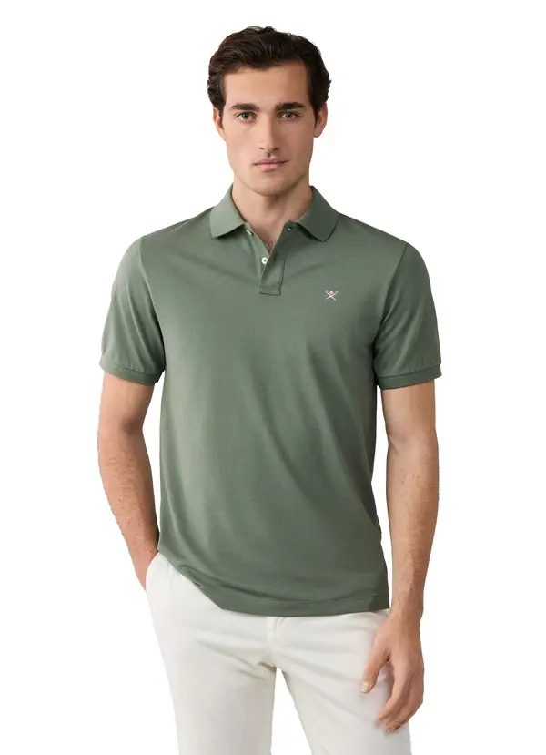 Classic Fit Short Sleeve Logo Pique Polo Image