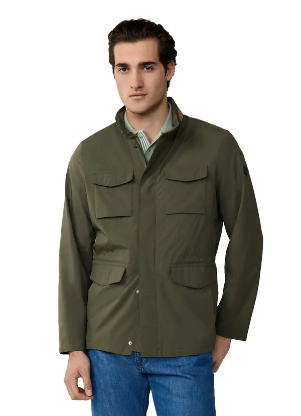 High Collar Tech Velo Jacket
