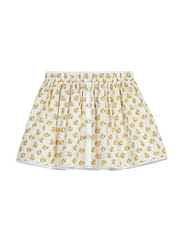 Printed Skirt With Rickrack Trim Image