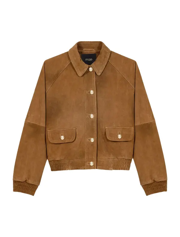 Cropped Goatskin Suede Jacket  Image