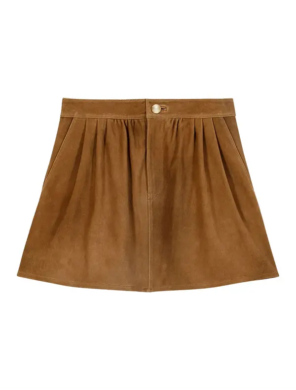 Short Suede Goatskin Skirt Image