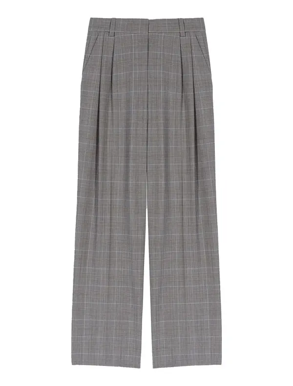 High Waist Checked Suit Trousers Image