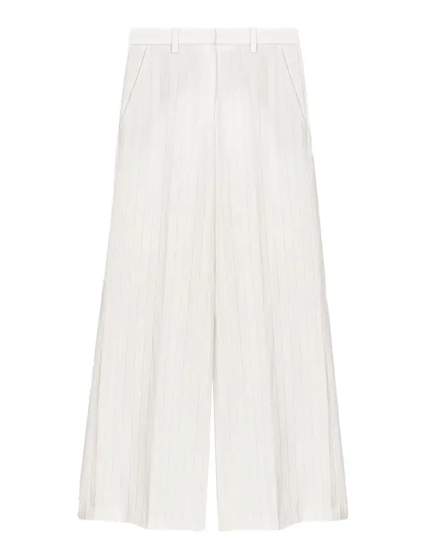 High-waisted Wide-leg Palazzo Cut Suit Trousers Image