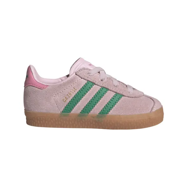 Baby Girl Gazelle Comfort Closure Elastic Laces Sneakers - Pink Image