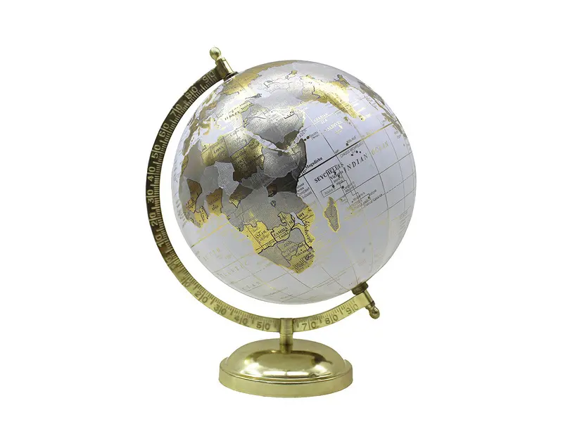 Globe 20 Cm White And Gold 