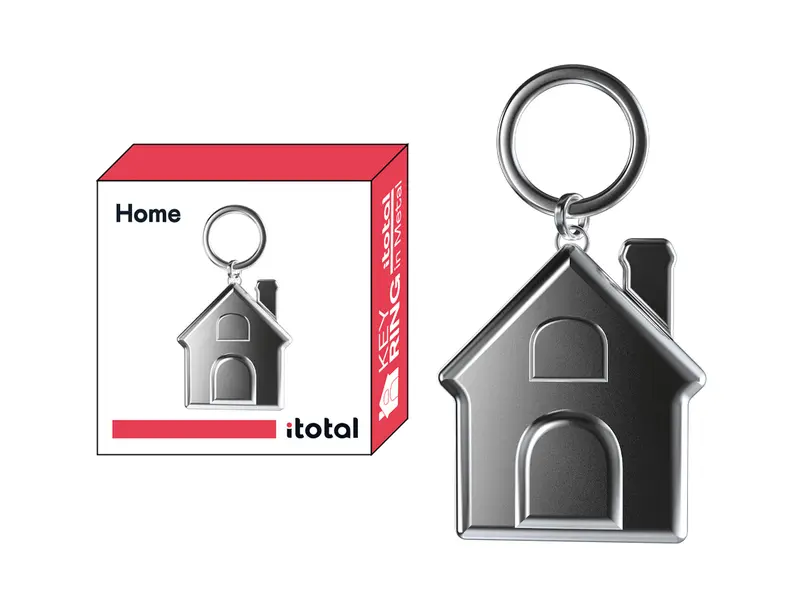 Metal Keychain House  Image
