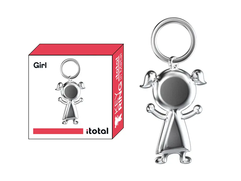 Metal Keychain Girl 