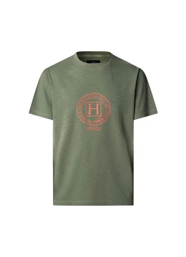 Classic Fit Linen Blend Graphic T-Shirt