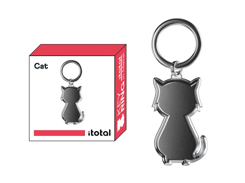 Metal Keychain Cat 