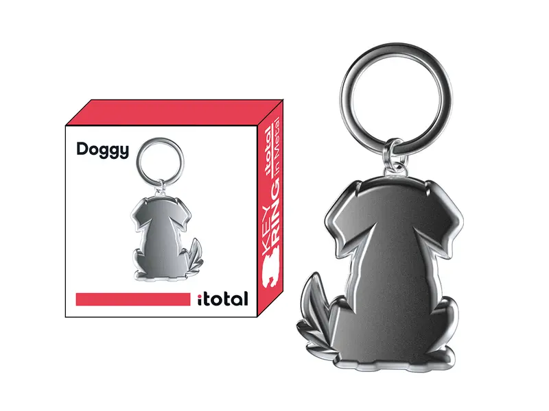 Metal Keychain Dog 