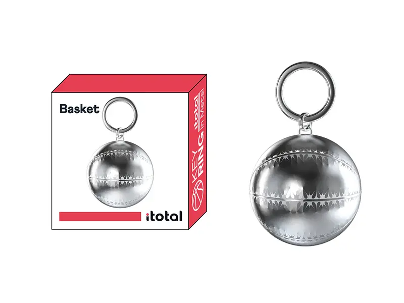 Metal Keychain Basketball 