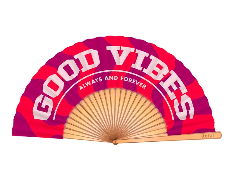 Hand Fan Good Vibes 