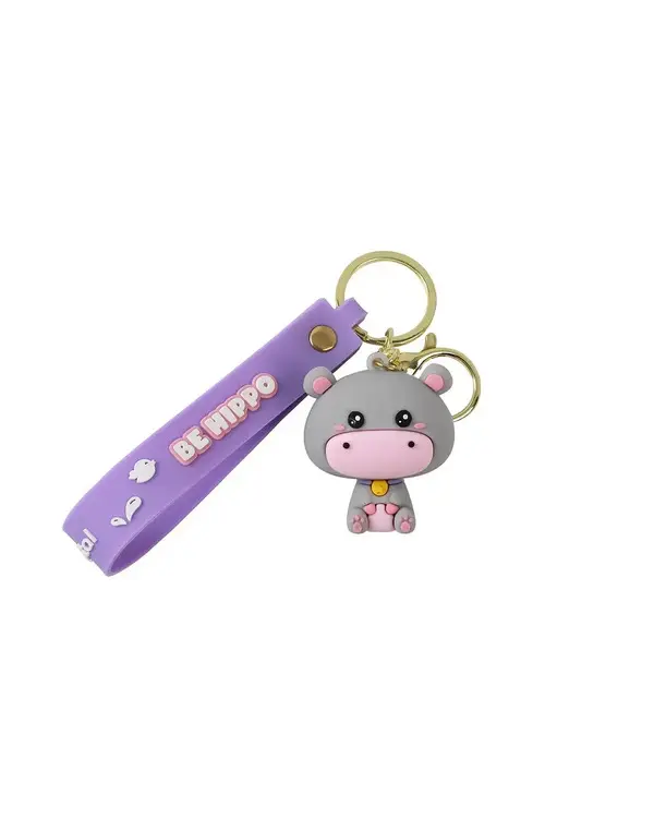  Keychains Hippo 