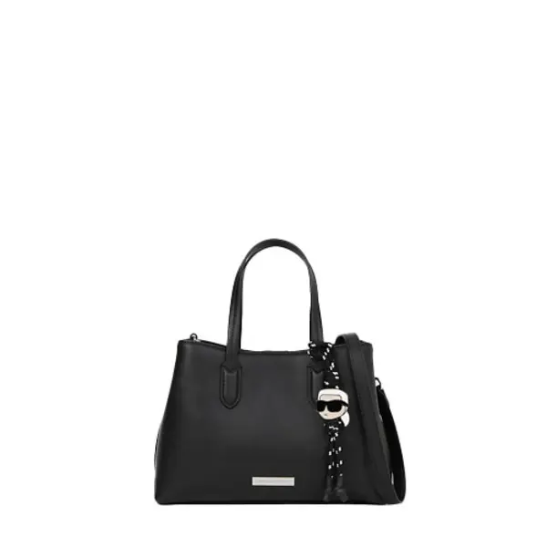 Smooth Leather Small Tote Bag with Karl Icon Image
