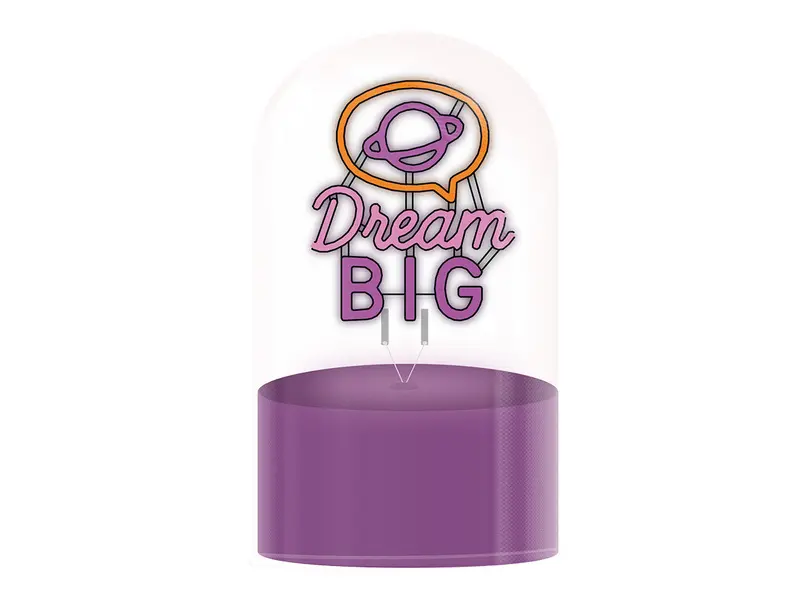 Rotating Glass Dome Lamp Dream Big 